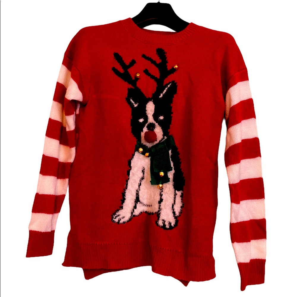 Forever 21 Size S Ugly Christmas Sweater Red and White Stripe EUC